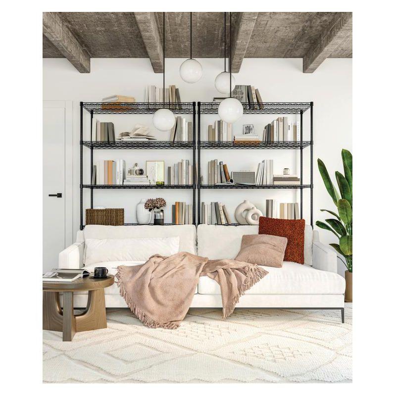 UltraDurable 24" D 5-Tier NSF-Certified Steel Shelving with Wheels