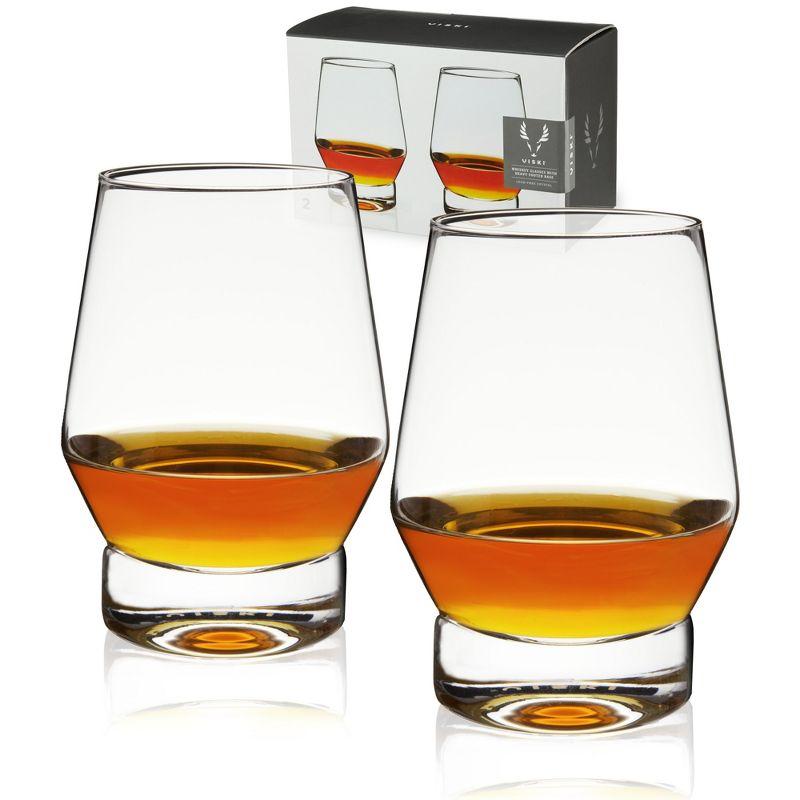 Raye Heavy Base Crystal Whiskey Glasses