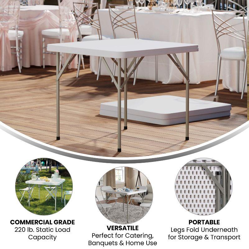 Flash Furniture Noah Square Plastic Folding Event Table
