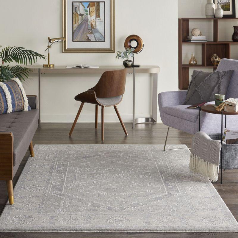 Nourison Asher ASR02 Indoor only Area Rug - Grey 5'3" x 7'8"