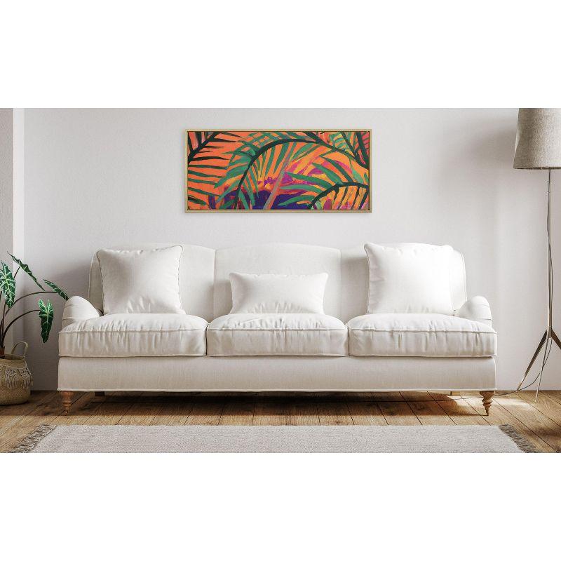 Kate and Laurel Sylvie Blank Framed Canvas 18x40
