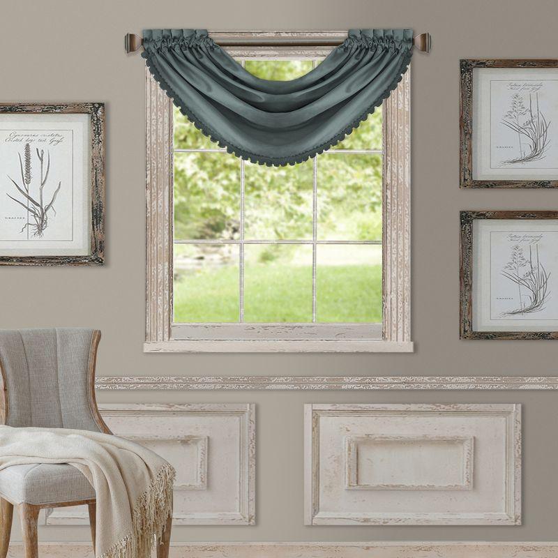 PALEYI 52" x 36" All Seasons Waterfall Window Valance