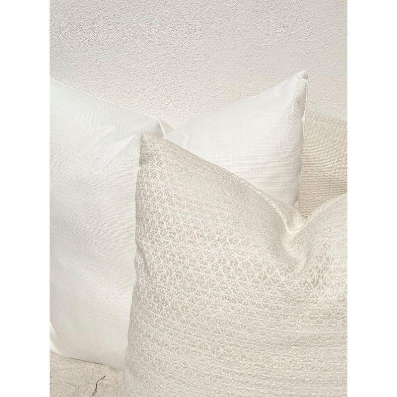 Coastal Breeze Beige Woven Indoor Outdoor Pillow 20x20