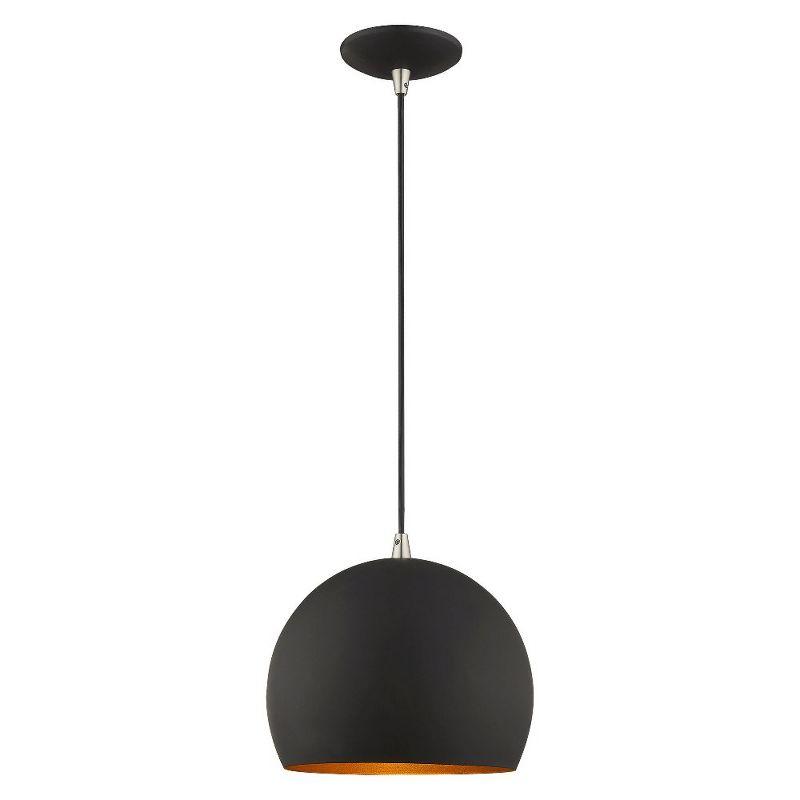 Piedmont Retro Steel Globe Pendant Light - Dimmable