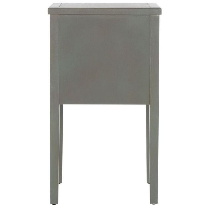 Toby Accent Table with Storage Drawers - Ash Grey - Safavieh.