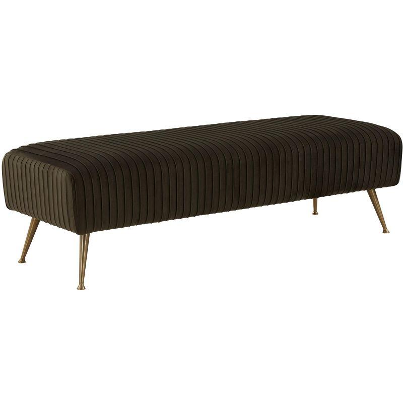 Salome Upholstered Bench - KNT7041 - Shale - Safavieh Couture
