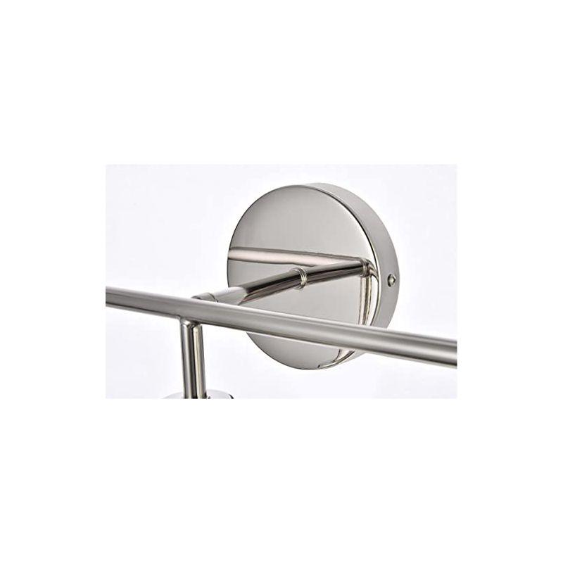 Elegant Lighting Hanson 3 lights bath sconce in polished nickel with frosted shade