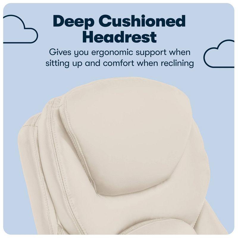Work Executive Office Chair Ivory - Serta : Ergonomic Pneumatic Height Adjustment, Lumbar Support