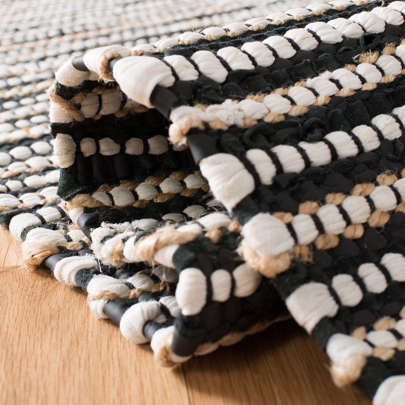 Vintage Leather VTL373 Hand Woven Indoor Area Rug - Black/Multi - 4'x6' - Safavieh.