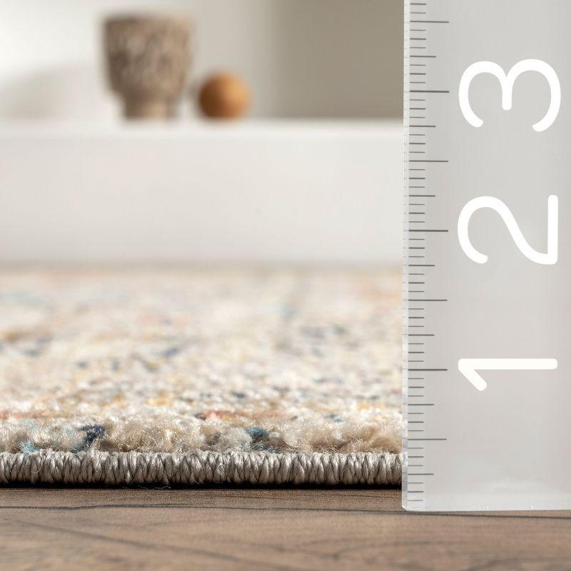 Nuloom Marley Medallion 7x9 Indoor Area Rug for Living Room Bedroom Dining Room Kitchen, Beige/Ivory