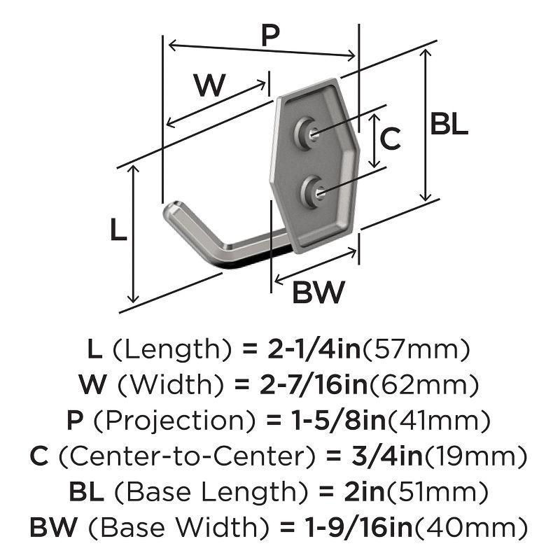 Benton Transitional Double Prong Decorative Wall Hook