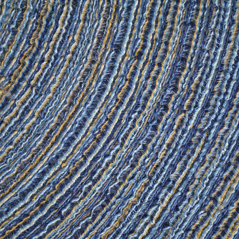 DII Variegated Placemat Set 6 Piece, Blue, 15" Dia