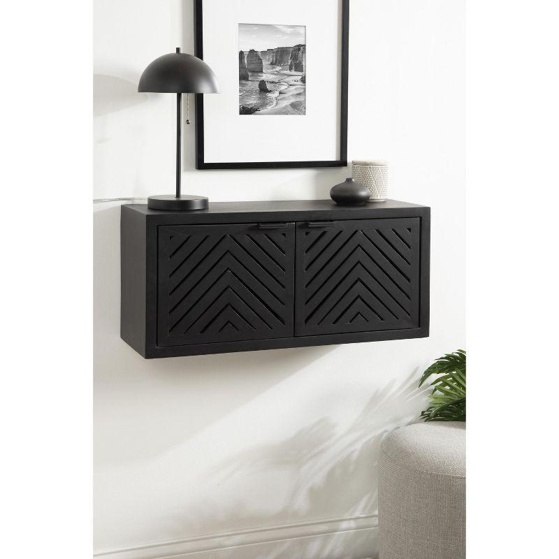 Kate and Laurel Mezzeta Decorative Wood Wall Cabinet