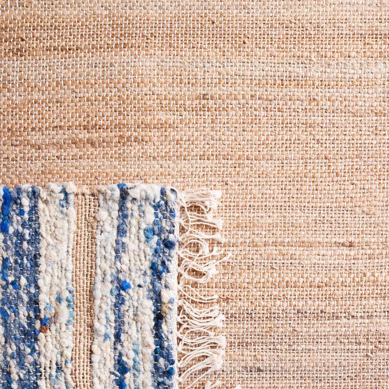 Natura NAT871 Hand Woven Area Rug - Natural/Navy - 3'x5' - Safavieh.