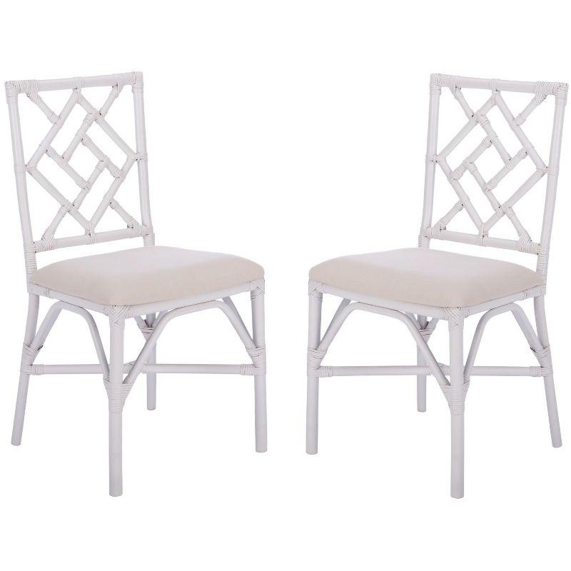Bhumi Accent Chair W/ Cushion (Set of 2) - ACH6509 - White/White - Safavieh
