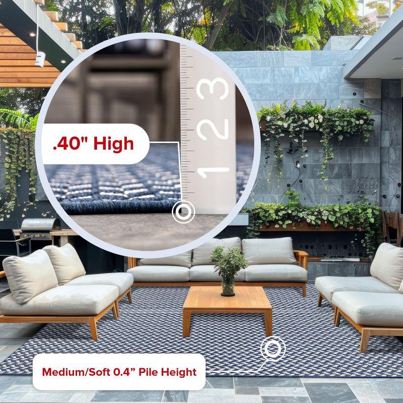 Nuloom Camryn Herringbone Indoor/Outdoor Area Rug, 6' 7" x 9', Navy