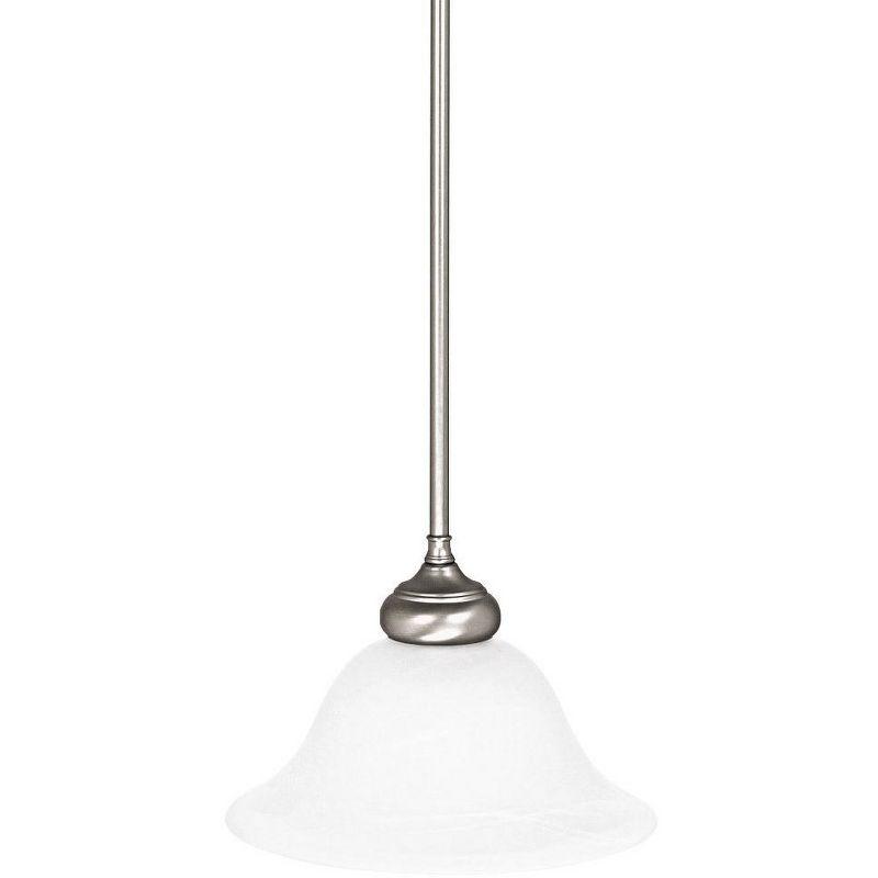 Samuel Mini Matte Nickel Glass Pendant with Energy Star