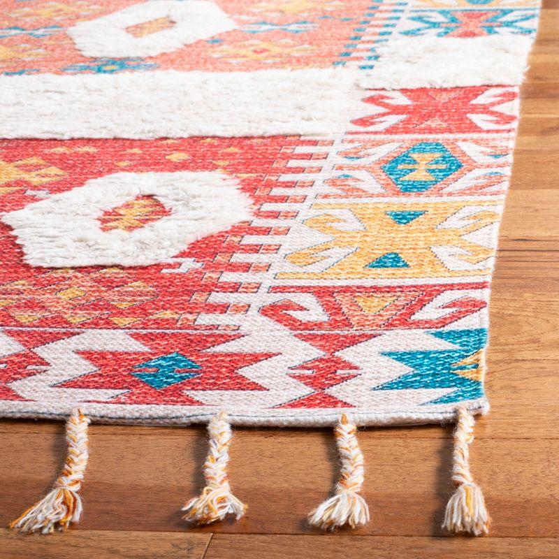 Saffron SFN105 Hand Loomed Indoor Area Rug - Rust/Beige - 5'x8' - Safavieh
