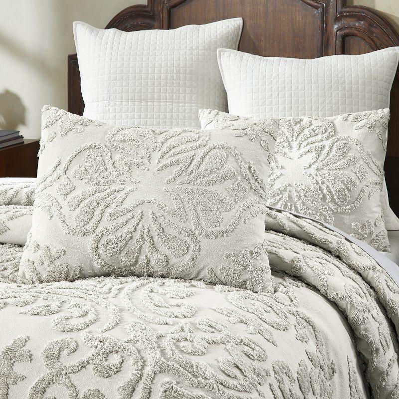 Ivory Elegance Full Cotton Bedspread and Sham Set