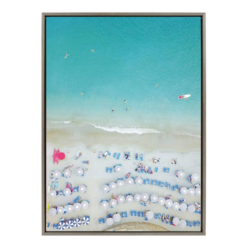 28" x 38" Sylvie Monterosso al Mare Swim by Rachel Dowd: Nautical Wall Art - Kate & Laurel All Things Decor