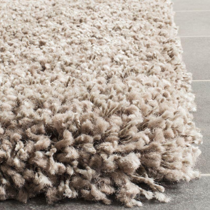 Santa Monica Shag SGN725 Power Loomed Indoor Area Rug - Taupe - 4'x6' - Safavieh