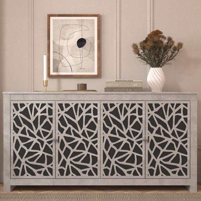 Galano Culbreath Wood 58.4 in. 4 Door Wide Sideboard with Adjustable Shelves