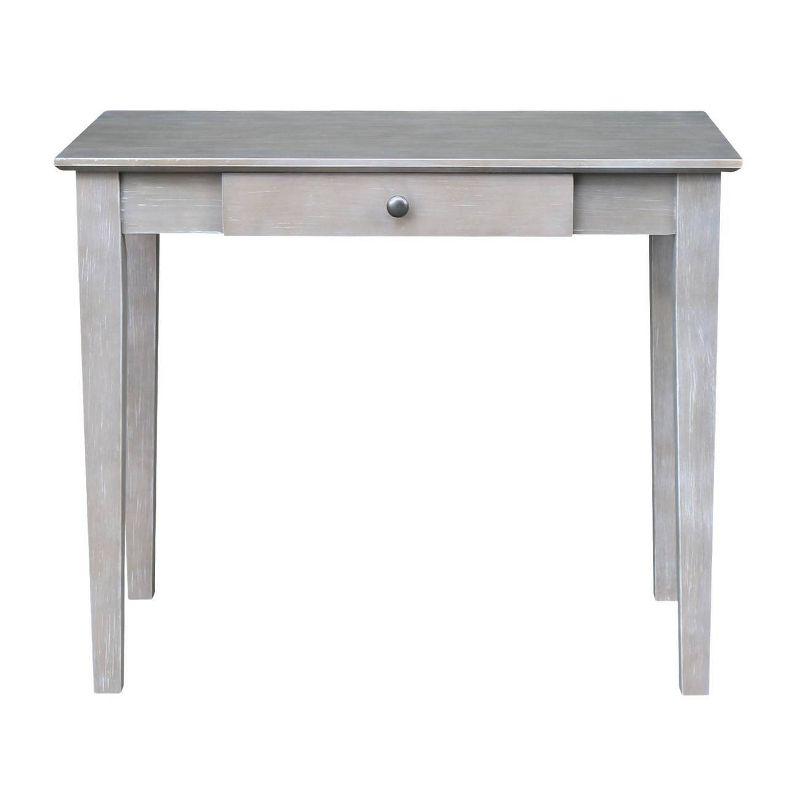 Small Desk with Drawer and Chair Washed Gray/Taupe - International Concepts