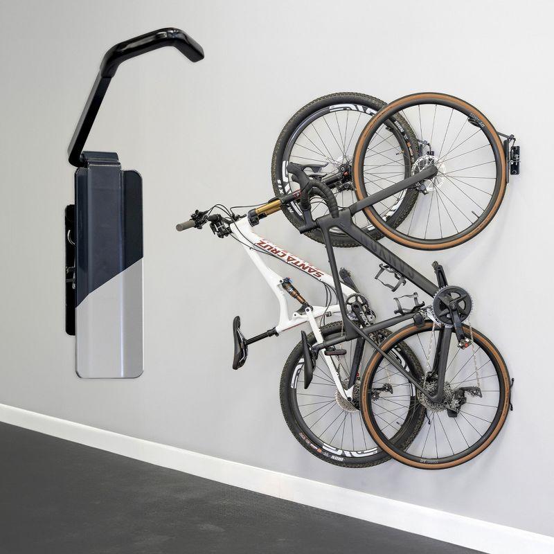 Swivel Wall Mount Bike Storage Rack with Rubber Coating