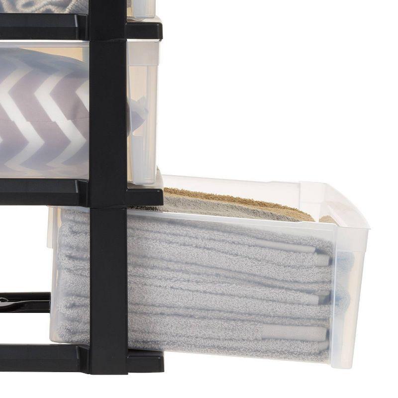 IRIS USA, Inc. 3 Drawer Wide Plasitc Chest  (Set of 2)