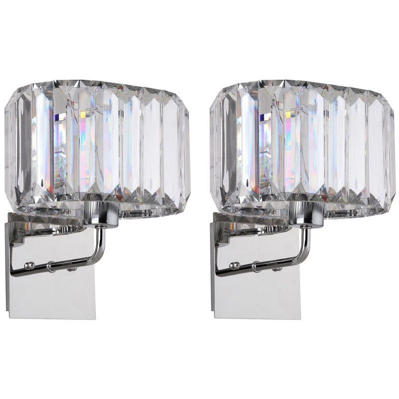 Athena Wall Lamp (Set of 2) - LIT4485 - Chrome - Safavieh