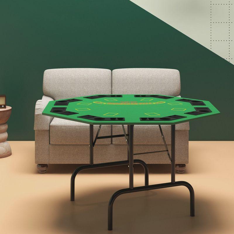 Soozier 47.25'' 8 - Player Foldable Poker Table