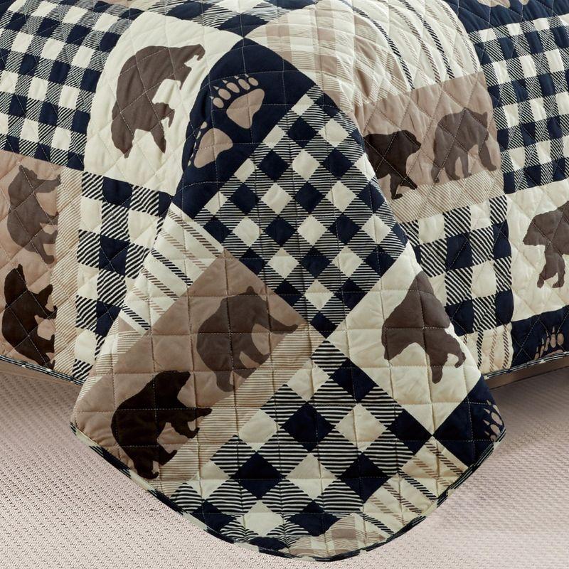 Market & Place Orson Bear Lodge Reversible Quilt Set