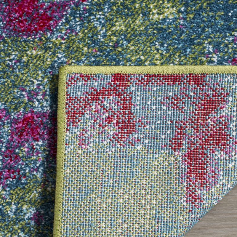 Watercolor WTC697 Power Loomed Indoor Area Rug - Green/Fuchsia - 5'3"x5'3" - Safavieh
