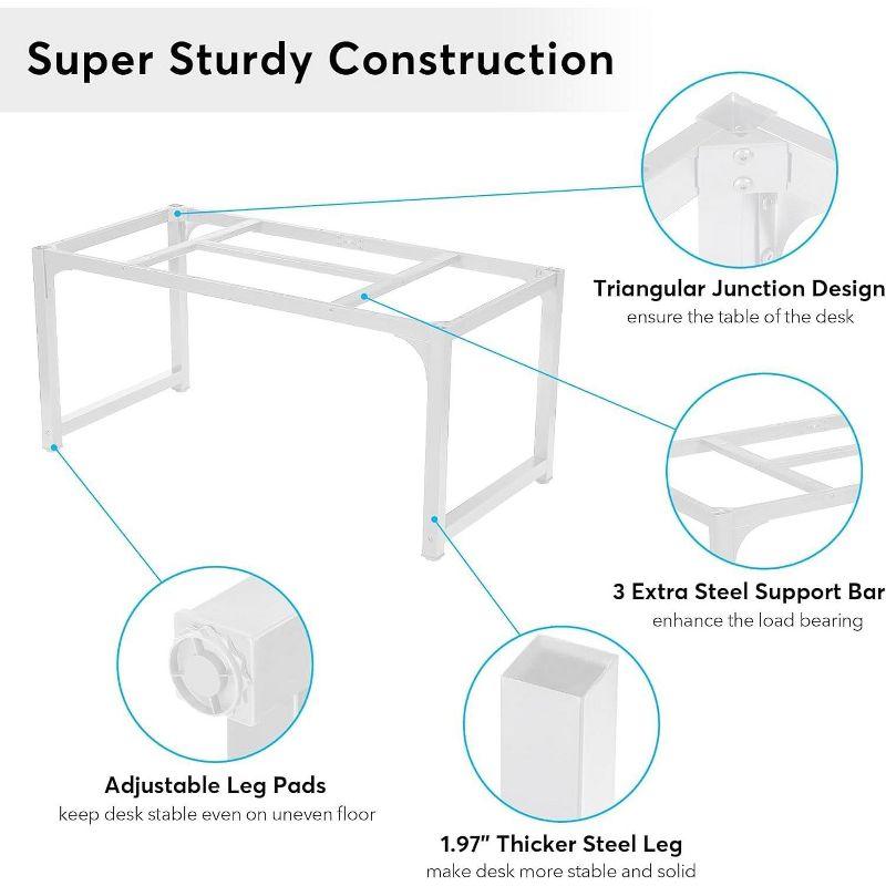 Tribesigns 78.7" Rectangular Office Desk White