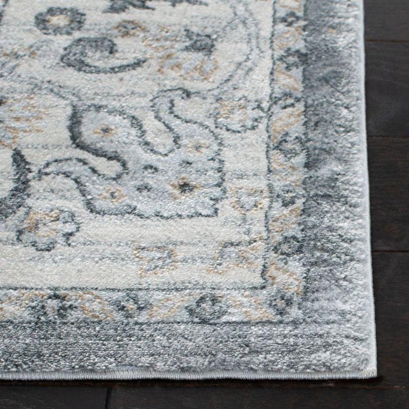 Isabella ISA940 Power Loomed Area Rug - Grey/Cream - 4'x6' - Safavieh