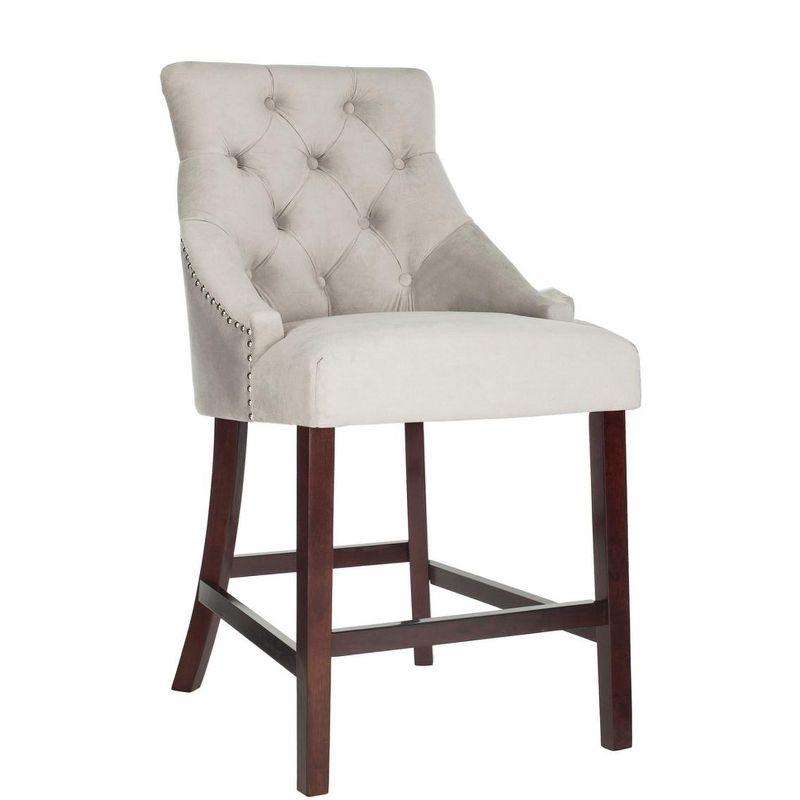 Balyon Upholstered Counter Stool with Solid Wood Frame