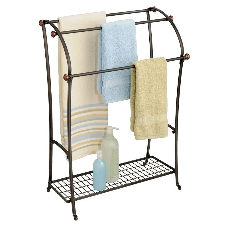 Bronze 3-Tier Steel Freestanding Bathroom Towel Holder