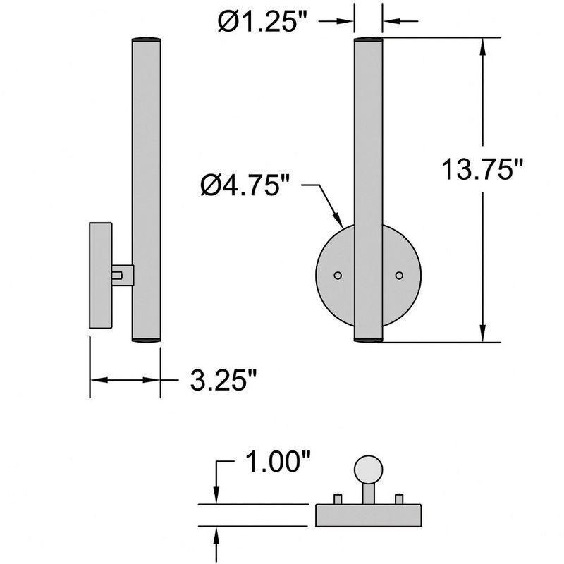 Matte White Acrylic LED Wall Sconce with Dimmable Feature