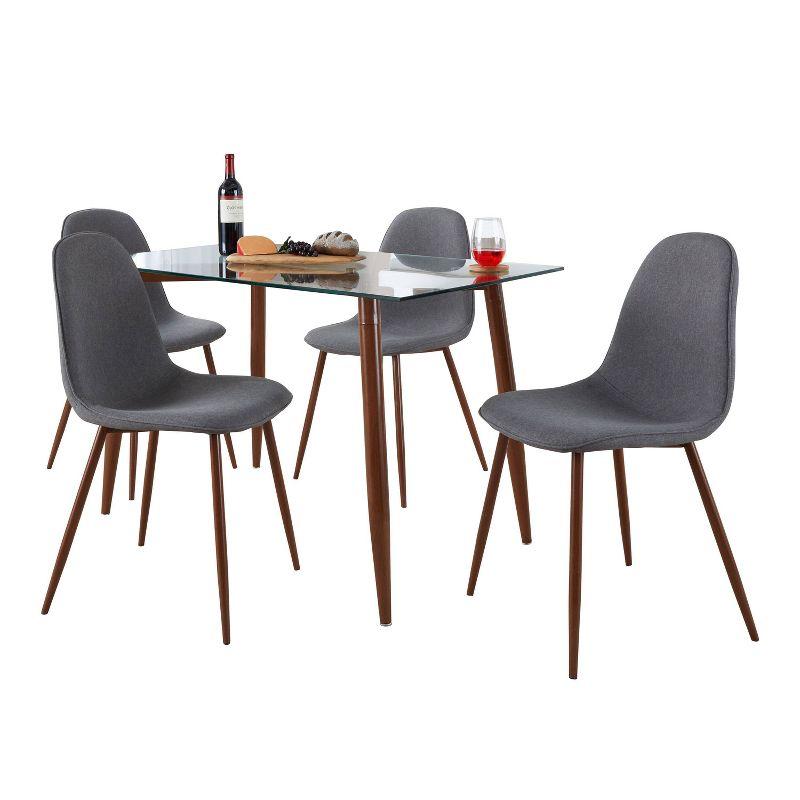 5 - Piece Glass Top Dining Set