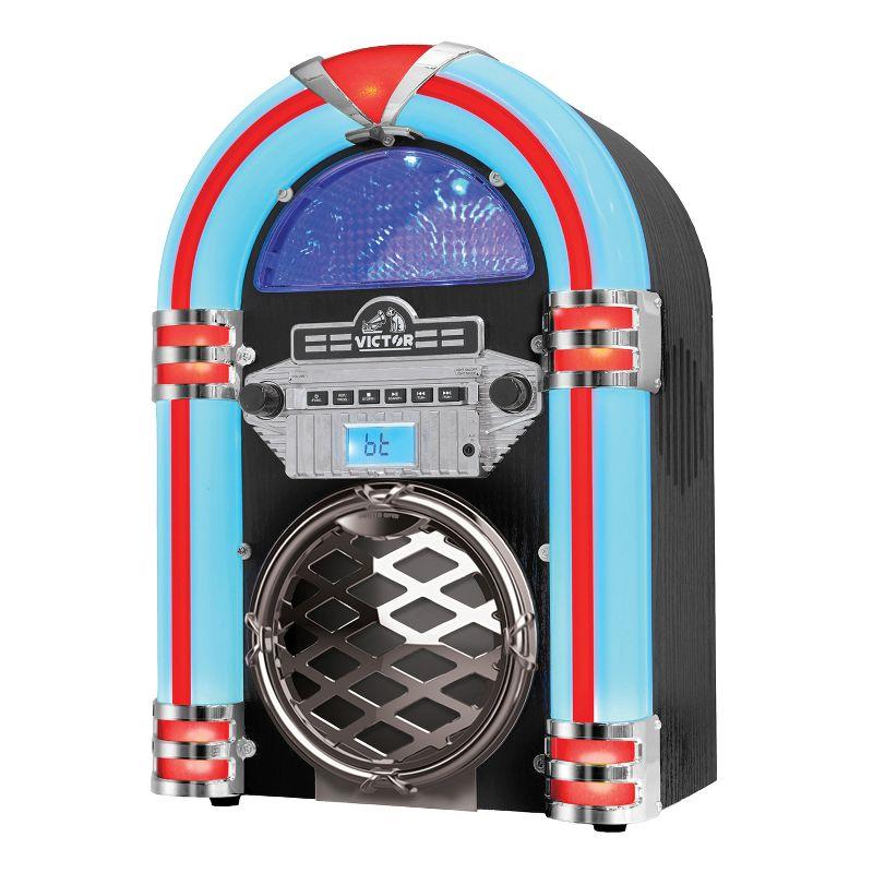 Victor Bluetooth CD Jukebox Speaker with FM Radio & Multicolor LED Lighting
