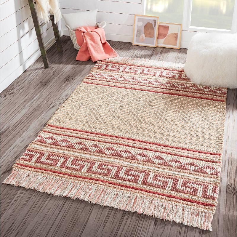 Momeni Esme Thread Striped Handwoven Rug Pink