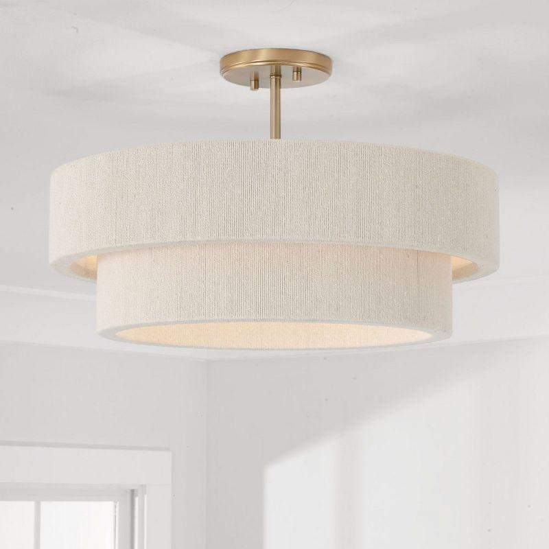 4 - Light Brass Drum Pendant