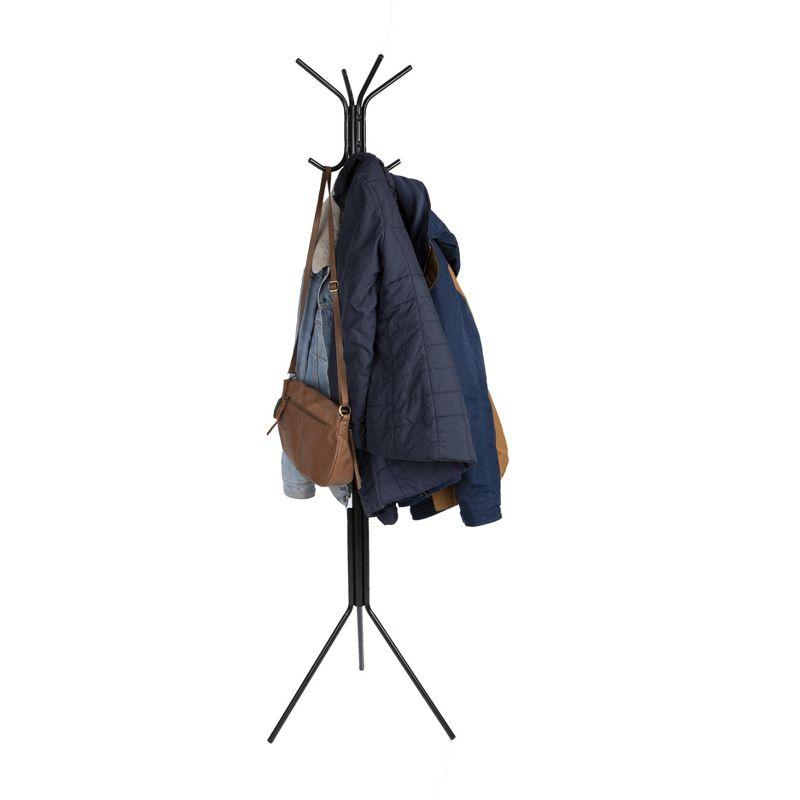 Mind Reader Mind Reader Coat Rack, Hall Tree, Freestanding, Coat Tree, Hat, Jacket, Purse, Metal, 14.75"L x 16.5"W x 69"H