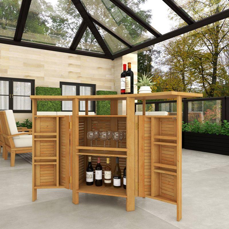 Patio Bar Table Teak - Olivia & May