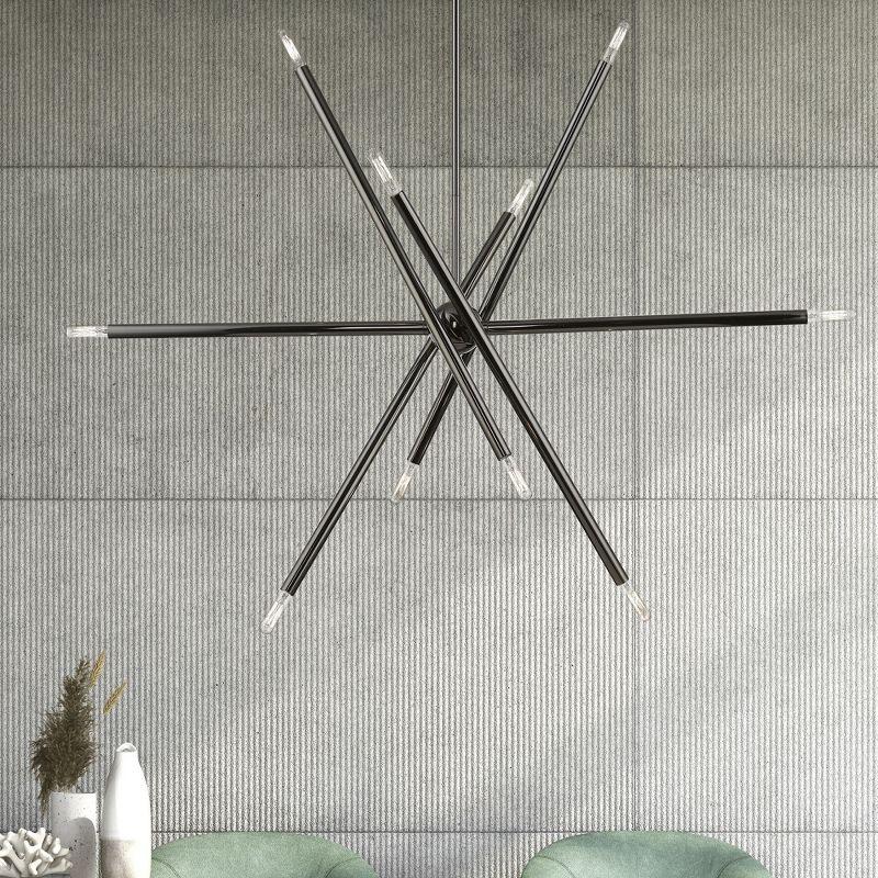 Livex Lighting Soho 10 - Light Chandelier in  Black Chrome