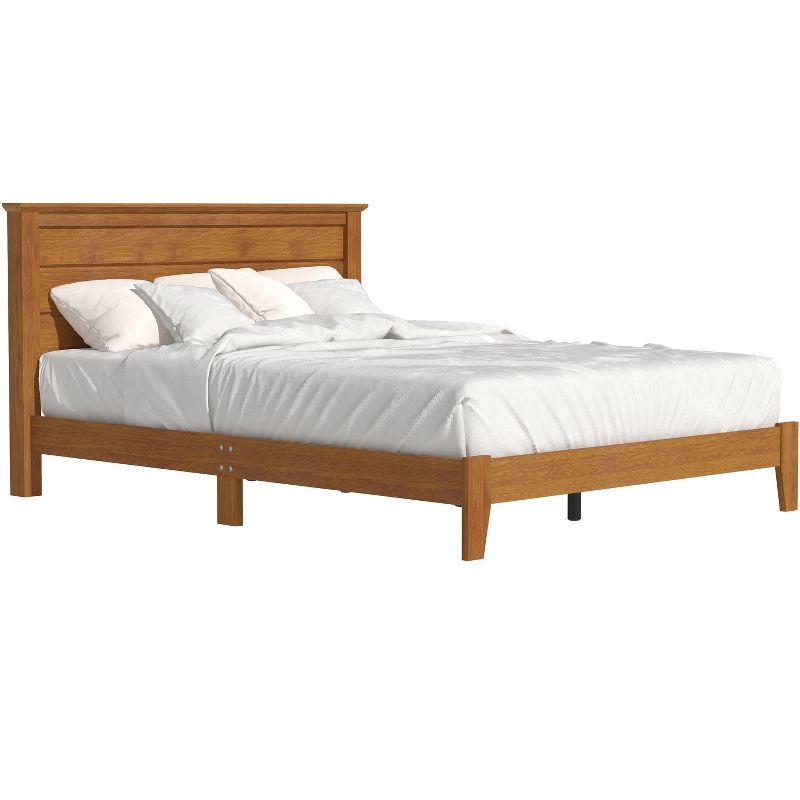 Galano Harlowin Wood Frame Queen Platform Bed With Headboard