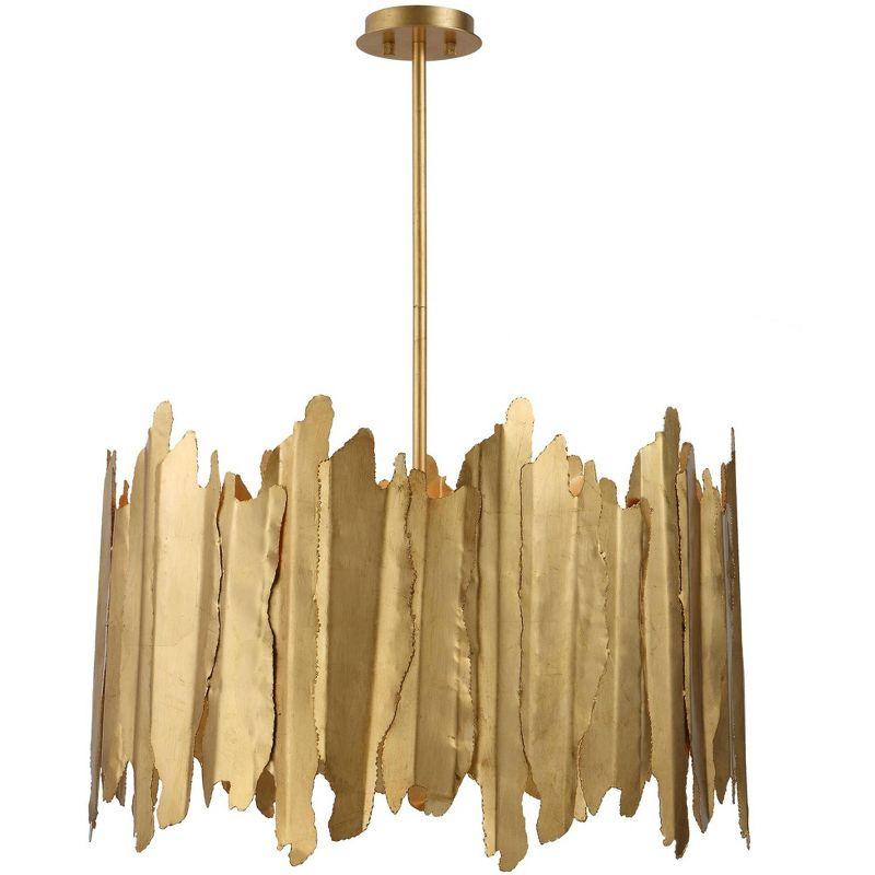 Uttermost Golden Gate 28" Wide Gold Leaf Drum Pendant Light