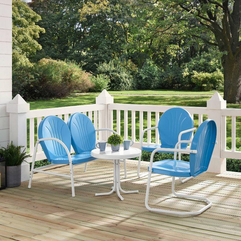 Griffith 4pc Outdoor Conversation Set - Sky Blue - Crosley