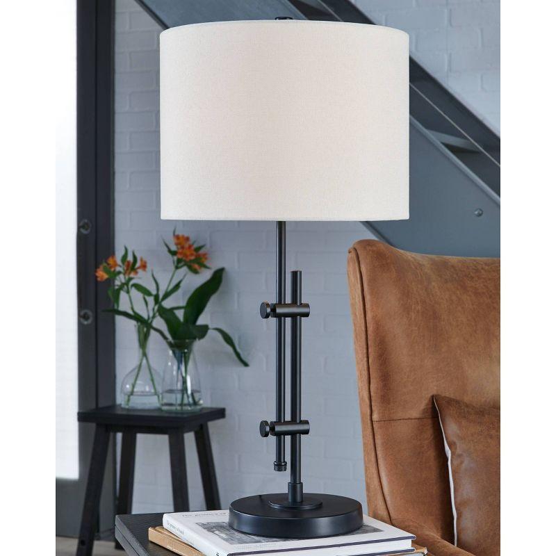 Baronvale Metal Table Lamp Black - Signature Design by Ashley: Adjustable, UL Listed, Modern Decor