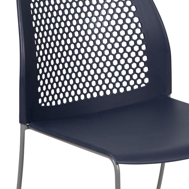 Antonia 661 lb. Capacity Stack Chair with Air-Vent Back and Powder Coated Sled Base